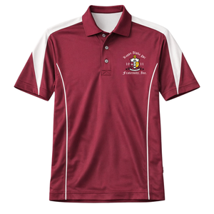 Polo DriFit Kappa Alpha Psi avec armoiries, vêtements de fraternité grecque Krimson and Kream, coupe athlétique et confort tout au long de la journée - Product Image 4