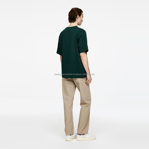 Camisetas de hombre con hombros caídos de talla grande con logotipo de pantalla personalizado de alta calidad - Product Image 5