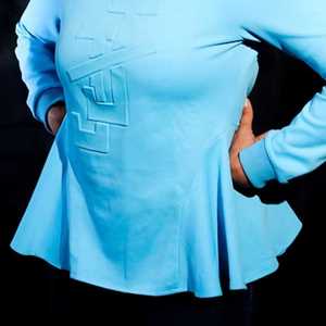 Sweat-shirt à capuche pour femme Jack and Jill, à manches longues, avec peplum gaufré, décontracté, élégant, à taille ajustée, pull tendance - Product Image 6