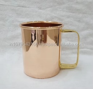 Mug en cuivre martelé à la main, design vintage en métal massif, à paroi simple, pour adultes, idéal pour les fêtes - Product Image 4