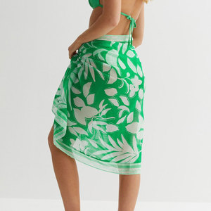 <b>Women</b> Summer Pareo Beach Sarong Lightweight Rayon Wrap <b>Skirt</b> Swimwear Cover Up Tropical Holiday Vacation Wear - Product Image 2