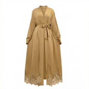 Abayas para Mujer al por Mayor, con Logotipo y Tallas Personalizadas Según las Demandas del Cliente, Kaftán Musulmán Abierto por Delante, Vestido Islámico Modesto, Ropa de Moda al por Mayor - Product Image 1