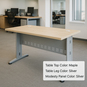 Mesa de Conferencia Rectangular Moderna con Patas de Metal, Muebles de Oficina Duraderos para Uso Comercial y Oficina en Casa - Product Image 5