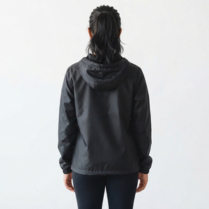 Custom Embroidered <b>Windbreaker</b> Hoodie 3/4 Front Zipper Ladies Rain Top Lightweight Hiking <b>Camping</b> Waterproof Pullover Hoodies - Product Image 2