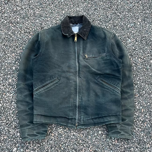 Veste trench en toile pour homme, col rabattu, fermeture éclair, poche avant, coupe classique, vêtement d'extérieur en coton tissé et fibre de bambou - Product Image 4