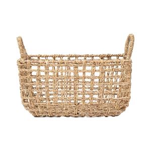 Cestas de almacenamiento de jacinto de agua, Juego de 2 cestas rectangulares de lavandería, OEM, diseño personalizado, tejido a mano de Vietnam, nuevo diseño Natural - Product Image 1