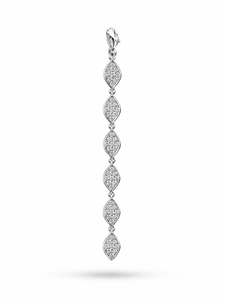 ELVORA GEMS - Pulsera de Perlas de Agua Dulce con Diamantes de Corte Marquesa Clásico, Chapada en Rodio, Plata 925, para Uso Diario de Mujer - Product Image 3