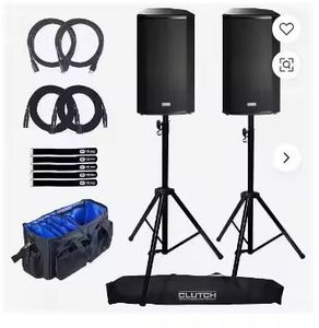 NEW ARRIVAL VEN-TIS 112A 2-Way Active 12 inch <b>Speakers</b> with <b>Stands</b> Duo Pack - Product Image 3