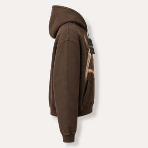 Sweat à capuche d'hiver pour homme - Tissu jersey 100% coton, coupe ample, design avec poche, imprimé à motifs - Product Image 2