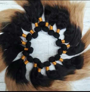 Lots de cheveux en gros bicolores de qualité supérieure, extensions de cheveux indiens bicolores en vrac, 100 % cheveux de temple indiens - Product Image 1