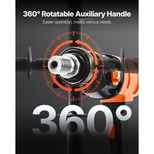 Máquina perforadora de hormigón de 8 pulgadas con broca de diamante, portátil, para perforación en seco y húmedo, con 4 brocas 1075/230 - Product Image 3