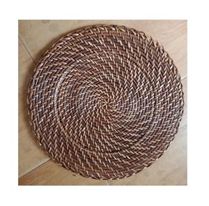 Set di piastre di ricarica in Rattan del Vietnam di 4 <span class=keywords><strong>sottopiatti</strong></span> intrecciati in <span class=keywords><strong>vimini</strong></span> Set di posti in <span class=keywords><strong>vimini</strong></span> feste per matrimoni stoviglie stoviglie - Product Image 1