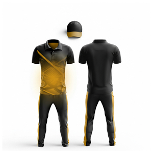 Uniforme de Equipo de Cricket Personalizado de Alta Calidad Profesional |   Uniforme Completo de Cricket para Hombres, Mujeres y Jóvenes, Camiseta Polo y Pantalones - Product Image 4