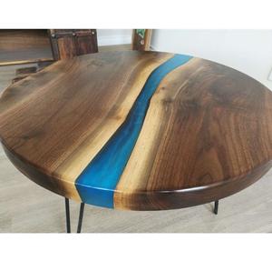 Table d'appoint de salon de qualité supérieure, personnalisable, en bois et résine, pour la décoration de la maison et des hôtels, à prix de gros, en provenance d'Inde. - Product Image 1