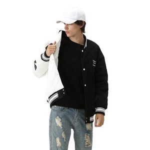 Proveedor Mayorista de Chaquetas de Moda con Servicio de Corte y Confección, MOQ Bajo, Bordado de Parches Personalizados, Chaqueta Universitaria, Chaqueta Bomber con Botones a Presión - Product Image 1
