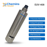 Sonde de mesure de la qualité de l'eau à spectre complet simulé, capteur, analyseur, 12-24V DC, sortie RS485 Modbus, fonction autonettoyante, IP68, 316L
