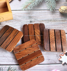 Posavasos de Madera Natural para Restaurante, Posavasos de Madera Hechos a Mano para Bebidas y Té, Vajilla y Utensilios de Cocina - Product Image 5