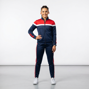 Women Cheerleading Athletic Tracksuit Set Custom Printed Sports <b>Jacket</b> and Matching Pants Professional Team Training Uniform - Product Image 4