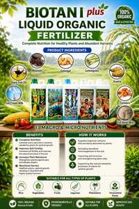 Engrais liquide organique complet Biotani Plus 1 litre pour les cultures céréalières et les plantes horticoles - Product Image 3