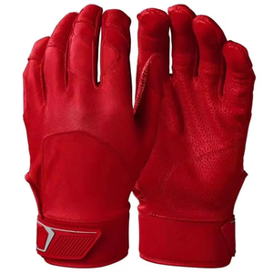 New Design Sports Wear Batting Gloves <b>Hook</b> And Loop Closure Hand Grip Safety Wear Custom Logo Design Soft Leather Baseball Glove - Product Image 3
