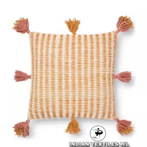 Bohemian <b>Indian</b> Style Sofa Decorative Cotton Tufted <b>Throw</b> Cushion Moroccan Pillow Cover Eco-Friendly Custom OEM Wholesale - Product Image 1