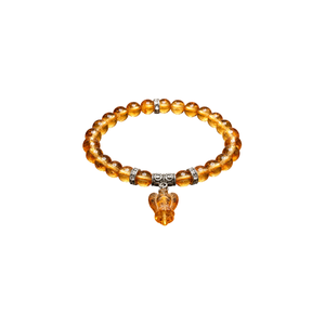 Bracelet extensible en alliage de zinc avec perles de Bouddha en citrine naturelle, cristal jaune, cadeau, bijoux de méditation - Product Image 1