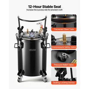 Tanque de Presión de Aire de Acero de Alta Resistencia de 7.9 Gal/30 L, Conexión Rápida para Pistolas de Pintura, Tanques de Presión de 30 L - Product Image 4