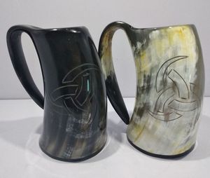 Produits artisanaux de qualité supérieure, tasse à boire en corne de buffle, récipient à boire viking pour le thé et les liquides chauds - Product Image 4