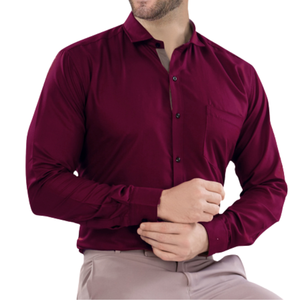 Chemise habillée homme à manches longues infroissable, sans repassage, séchage rapide, collection printemps, 95% polyester, fabricant OEM - Product Image 3