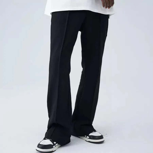 Pantalon de survêtement gris pour homme, taille élastique, respirant, décontracté, avec logo personnalisé sur la jambe droite, en coton tricoté mi-lourd pour l'automne - Product Image 6