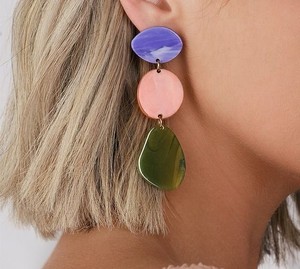 Polka Dot Epoxy Resin Drop Earring For Party Event <b>Wedding</b> Trendy Women Lightweight Fashion Dangles Party Jewelry <b>Accessories</b> - Product Image 4