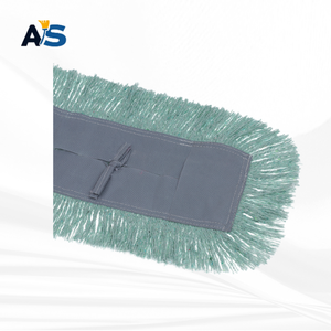 A&S Durable 5x32 Mint Dust <b>Mop</b> with Synthetic Cotton Fibers Cut-End Design and Medium Grey Backing for Multi-Floor Cleaning - Product Image 3