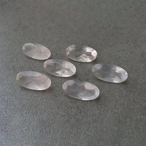 Pierre précieuse naturelle de quartz rose facettée de qualité AAA+, de forme ovale, calibrée, pour la fabrication de bijoux - Product Image 2