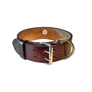 Collier de chien en cuir teinté or rose de meilleure qualité solide équipement de sport de course de chevaux équestre coloré pour l'entraînement - Product Image 3