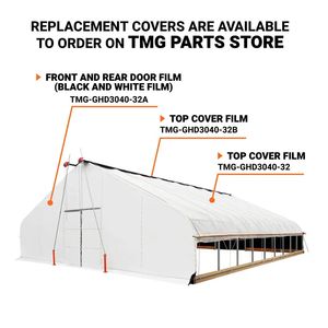 Serie Pro 30 'X 40' copertura a due strati per la privazione della luce della serra 6 mil telone oscurante pellicola trasparente - Product Image 3