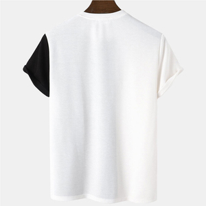 เสื้อยืดสีพื้น ผ้าฝ้าย 100% สำหรับผู้ชาย สวมใส่สบาย ไซส์ใหญ่ ทรงหลวม เสื้อผ้าผู้ชายลำลอง พิมพ์ลาย ราคาประหยัด - Product Image 3