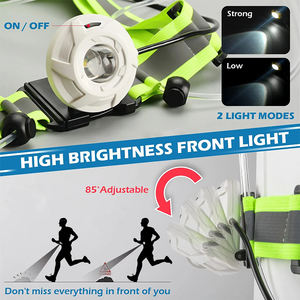 Chaleco Reflectante de Seguridad para Correr al Aire Libre, Recargable por USB, LED, Transpirable, Ligero, 100% Poliéster - Product Image 4