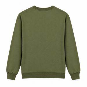Sombrero Sports <b>Men's</b> Heather <b>Grey</b> Crew Neck Pullover <b>Sweatshirt</b> Long Sleeve Solid Casual 100% Cotton Fleece - Product Image 6