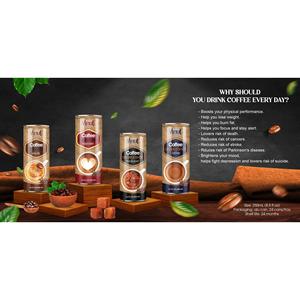 เครื่องดื่มกาแฟคาปูชิโน่แบบขวด 280 มล. น้ำตาลน้อย พร้อมดื่ม รับผลิตแบบ OEM ODM แบรนด์ส่วนตัว - Product Image 5