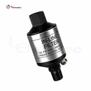 Régulateur d'air 1/4 NPT avec filtre et manomètre pour système d'outils pneumatiques, séparateur d'huile et d'eau avec vanne de purge - Product Image 1