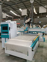 Routeur CNC à changement d'outil automatique (ATC) NC Studio Syntec, moteur 9KW, table à vide 3 axes pour meubles, armoires et panneaux de bois