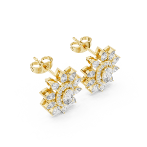 Classic Rhodium Plated S925 Sterling <b>Silver</b> Stock <b>Earrings</b> Luxury VVS Moissanite Lab Grown Diamond Women Stud <b>Earrings</b> - Product Image 6