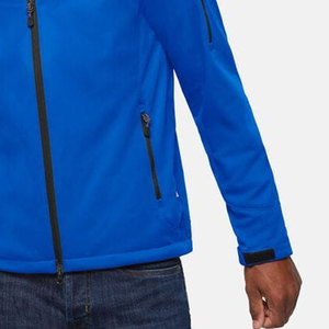 Men's Custom <b>Waterproof</b> Stand Bomber Jacket Autumn Lightweight Soft Shell Zipper Front Logo Patchwork <b>Hoodie</b> Outdoor Fashion - Product Image 4