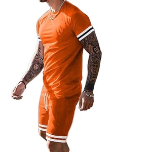 Men 2 Piece Set Manufacturer 220 GSM Cotton T Shirt Cargo Shorts Set Oversized Summer Casual OEM Custom Logo <b>Bulk</b> - Product Image 4