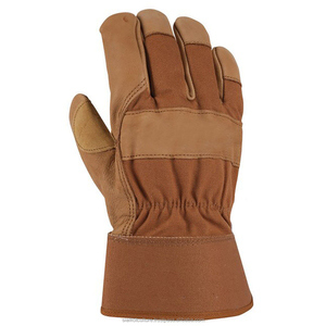 High-<b>top</b> Cowhide Thermal Outdoor Safety Working Gloves Men Durable Palm Thickened Double Protective Breathable Microfiber Lining - Product Image 1