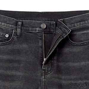 Shorts en jean pour homme en coton, style décontracté d'été, coupe droite, style urbain streetwear foncé - Product Image 4