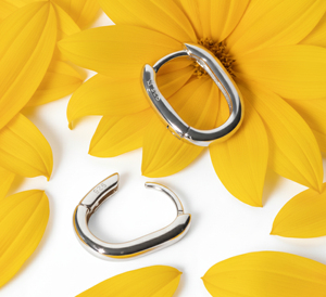 Pendientes de Aro Ovalados Modernos de Plata de Ley 925 con Baño de Oro de 18K, Diseño Geométrico Minimalista para Mujer, Uso Diario, Regalo para Fiestas - Product Image 3
