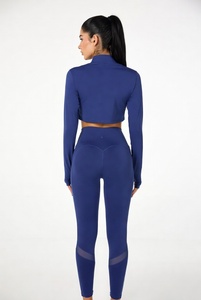 Ensemble de yoga 3 pièces pour femme, grande taille, respirant, écologique, séchage rapide, avec leggings et ceinture à logo imprimé torsadé sur le devant – Vente en gros - Product Image 4