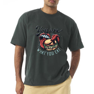 Camiseta Casual a Cuadros para Hombre, Cuello Redondo, Transpirable, 100% Algodón, Tejido de Punto, Estampado Serigrafiado, Manga Corta, 220g - Product Image 5