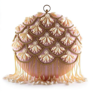 Indian Traditional Luxury Handbag Multicolor <b>Crystal</b> Glass <b>Beaded</b> Durable Artisan Craft Premium Baguette Fashion Accessories - Product Image 2
